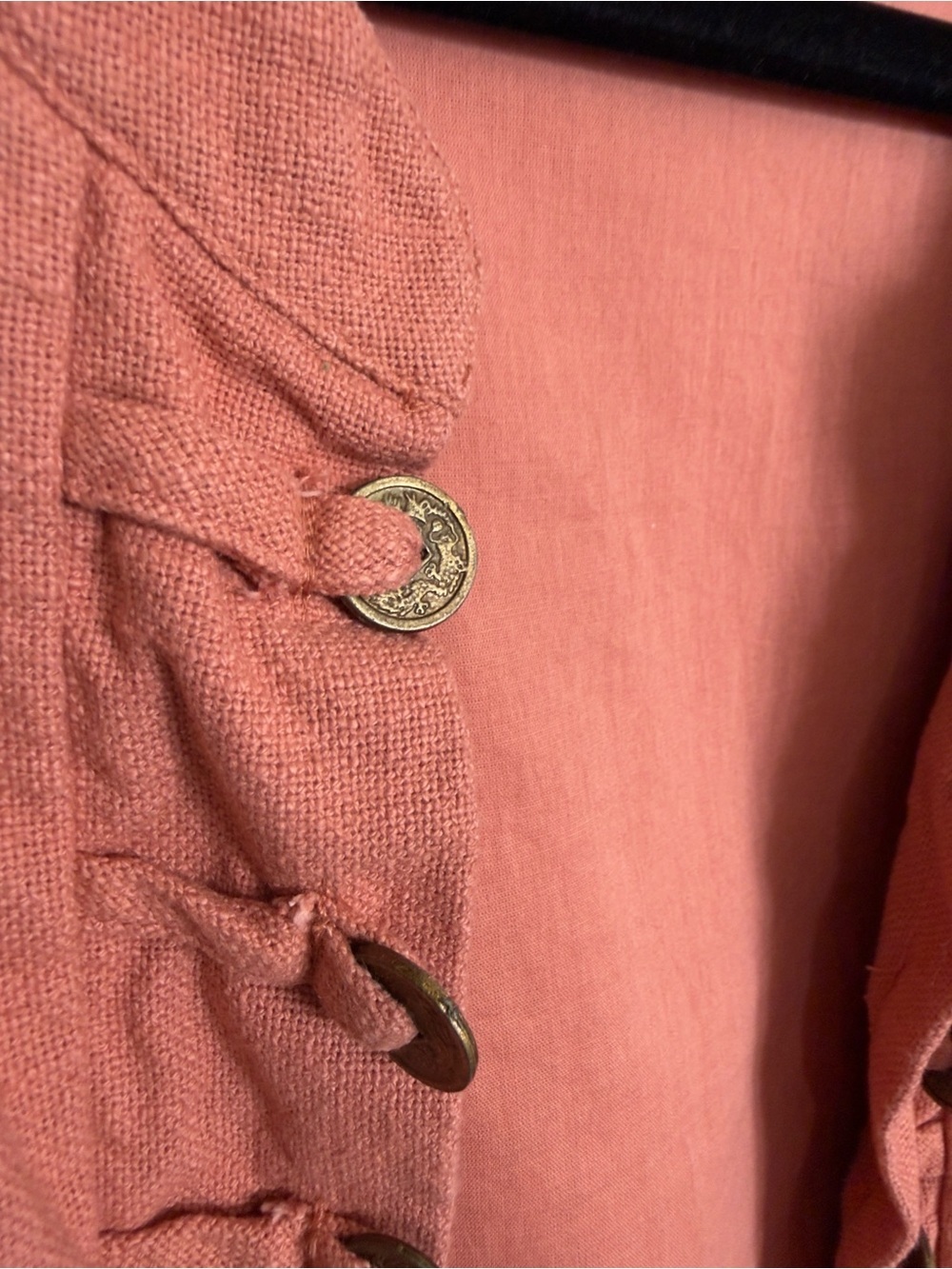450. April Cornell Coin Open Ruffle Boho Jacket XL - Picture 4 of 7